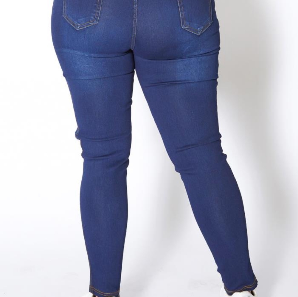 Knee Ripped Skinny Jeggings - Picture 3 of 4